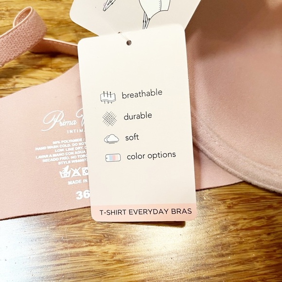 NWT! Prima Valentina T-Shirt Everyday Pale Pink Bra. Women's 36B - Picture 9 of 11